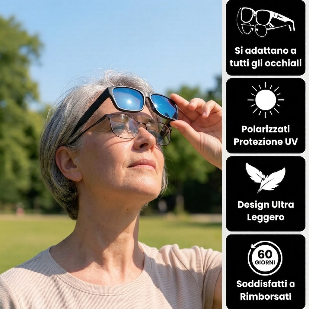 SolOptik™ – Evita costosi occhiali da sole con lenti graduate